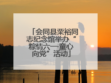 会同县粟裕同志纪念馆举办“粽情六一·童心向党”活动