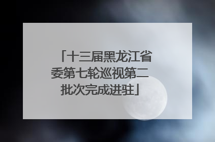 十三届黑龙江省委第七轮巡视第二批次完成进驻