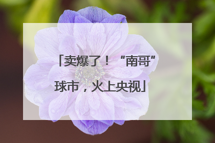 卖爆了！“南哥”球市，火上央视