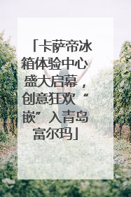 卡萨帝冰箱体验中心盛大启幕，创意狂欢“嵌”入青岛富尔玛