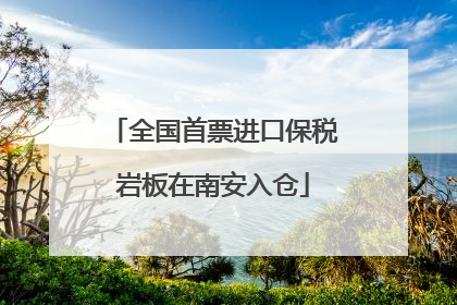 全国首票进口保税岩板在南安入仓