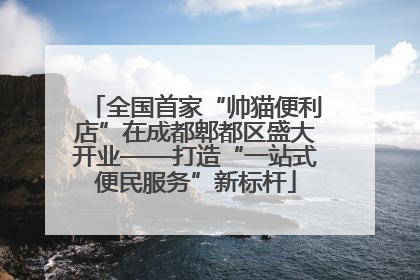 全国首家“帅猫便利店”在成都郫都区盛大开业——打造“一站式便民服务”新标杆