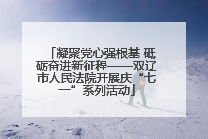 凝聚党心强根基 砥砺奋进新征程——双辽市人民法院开展庆“七一”系列活动