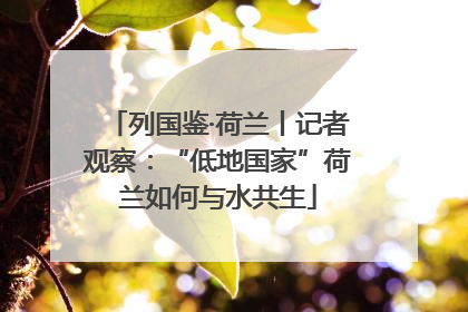 列国鉴·荷兰丨记者观察：“低地国家”荷兰如何与水共生