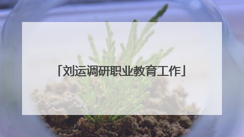 刘运调研职业教育工作