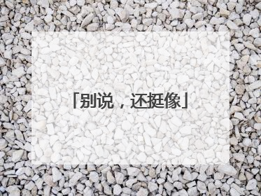 别说，还挺像