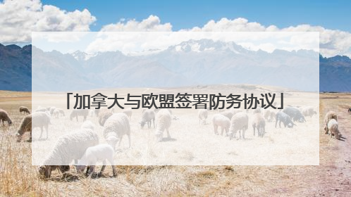 加拿大与欧盟签署防务协议