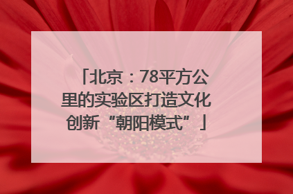 北京：78平方公里的实验区打造文化创新“朝阳模式”
