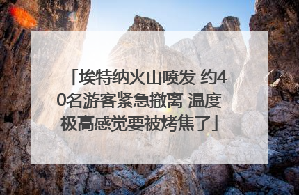 埃特纳火山喷发 约40名游客紧急撤离 温度极高感觉要被烤焦了