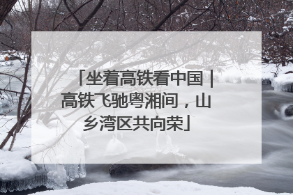 坐着高铁看中国｜高铁飞驰粤湘间，山乡湾区共向荣