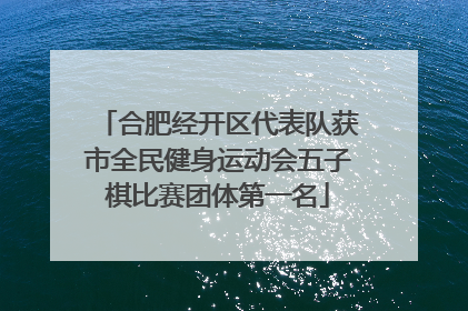 合肥经开区代表队获市全民健身运动会五子棋比赛团体第一名