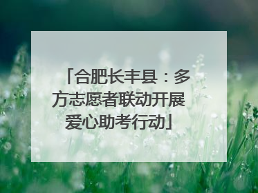 合肥长丰县：多方志愿者联动开展爱心助考行动