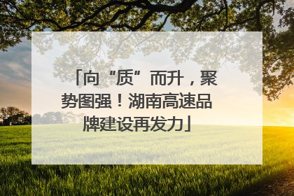 向“质”而升，聚势图强！湖南高速品牌建设再发力
