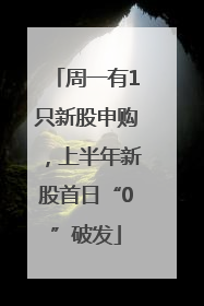 周一有1只新股申购，上半年新股首日“0”破发