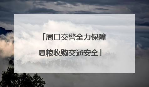 周口交警全力保障夏粮收购交通安全