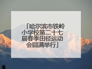 哈尔滨市铁岭小学校第二十七届春季田径运动会圆满举行