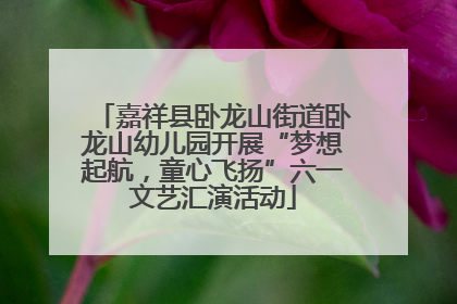 嘉祥县卧龙山街道卧龙山幼儿园开展“梦想起航，童心飞扬”六一文艺汇演活动
