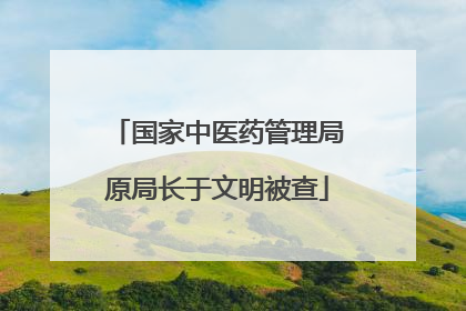 国家中医药管理局原局长于文明被查