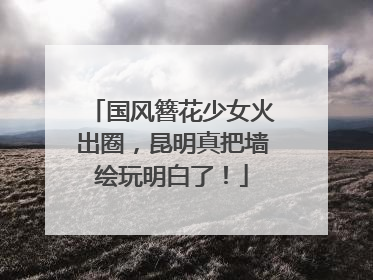 国风簪花少女火出圈，昆明真把墙绘玩明白了！