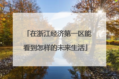 在浙江经济第一区能看到怎样的未来生活