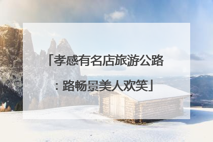 孝感有名店旅游公路：路畅景美人欢笑