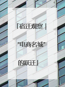 宿迁观察｜“电商名城”的跃迁