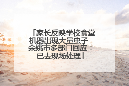 家长反映学校食堂机器出现大量虫子 余姚市多部门回应：已去现场处理
