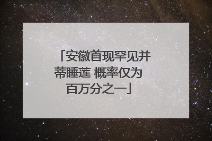 安徽首现罕见并蒂睡莲 概率仅为百万分之一