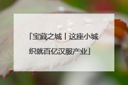 宝藏之城丨这座小城织就百亿汉服产业