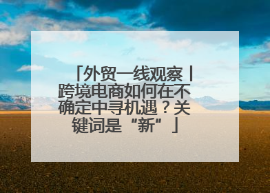 外贸一线观察丨跨境电商如何在不确定中寻机遇？关键词是“新”