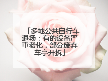 多地公共自行车退场：有的设备严重老化，部分废弃车亭开拆
