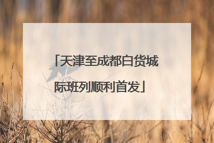 天津至成都白货城际班列顺利首发