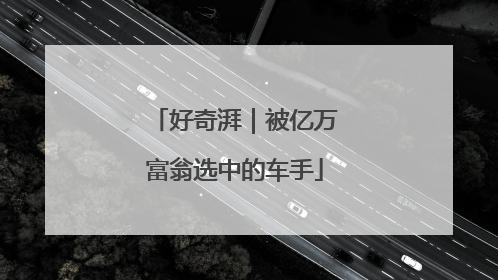 好奇湃｜被亿万富翁选中的车手