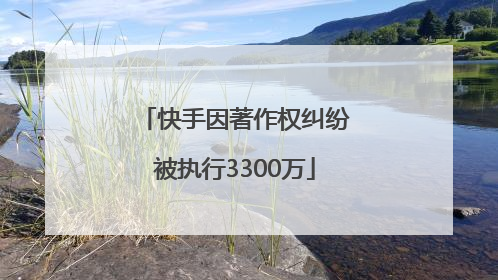快手因著作权纠纷被执行3300万