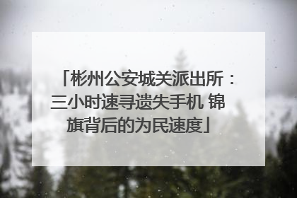 彬州公安城关派出所：三小时速寻遗失手机 锦旗背后的为民速度