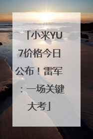 小米YU7价格今日公布！雷军：一场关键大考