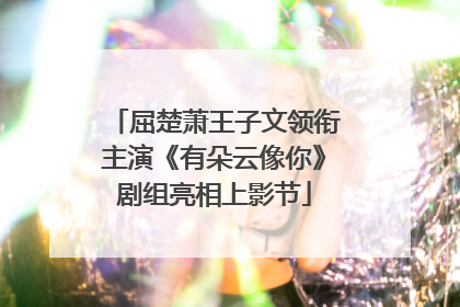 屈楚萧王子文领衔主演《有朵云像你》剧组亮相上影节
