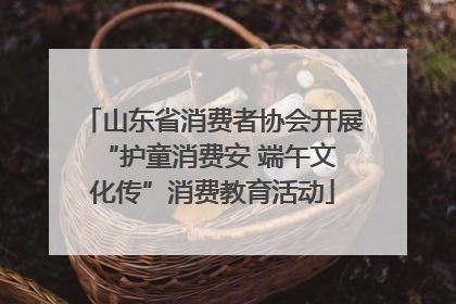 山东省消费者协会开展 “护童消费安 端午文化传”消费教育活动