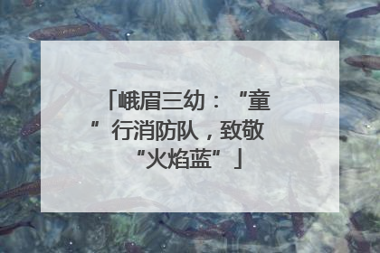 峨眉三幼：“童”行消防队，致敬“火焰蓝”