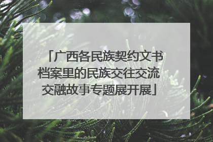 广西各民族契约文书档案里的民族交往交流交融故事专题展开展