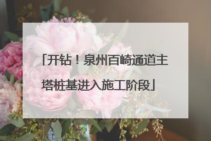 开钻！泉州百崎通道主塔桩基进入施工阶段