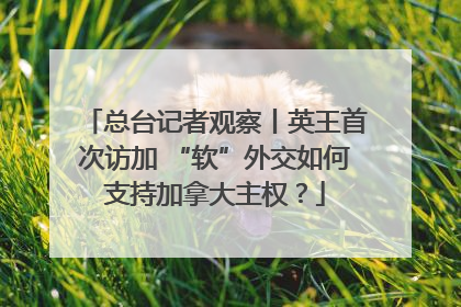 总台记者观察丨英王首次访加 “软”外交如何支持加拿大主权？