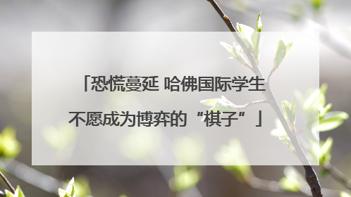 恐慌蔓延 哈佛国际学生不愿成为博弈的“棋子”
