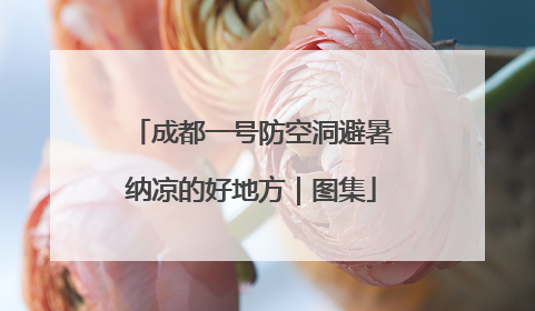 成都一号防空洞避暑纳凉的好地方｜图集