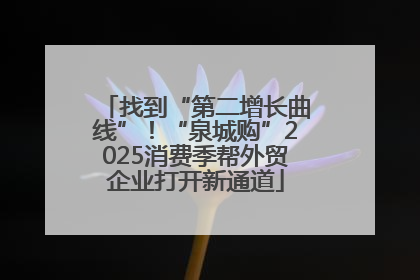 找到“第二增长曲线”！“泉城购”2025消费季帮外贸企业打开新通道