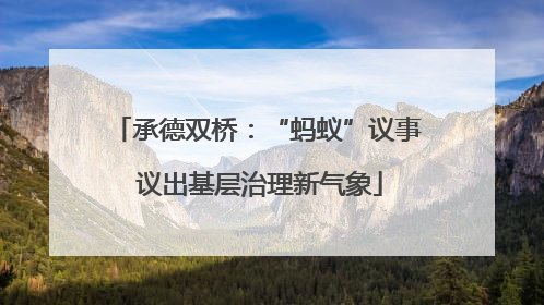 承德双桥：“蚂蚁”议事 议出基层治理新气象