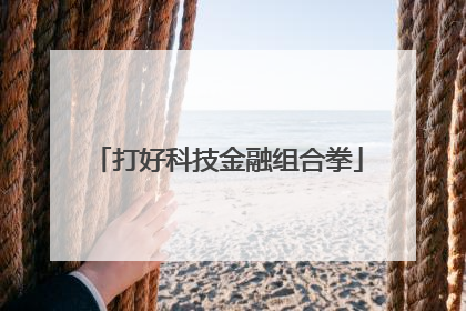 打好科技金融组合拳