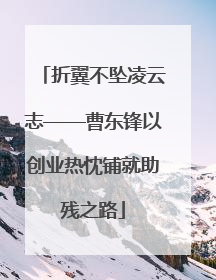 折翼不坠凌云志——曹东锋以创业热忱铺就助残之路