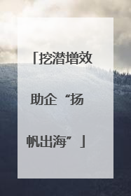 挖潜增效 助企“扬帆出海”