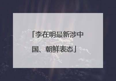 李在明最新涉中国、朝鲜表态